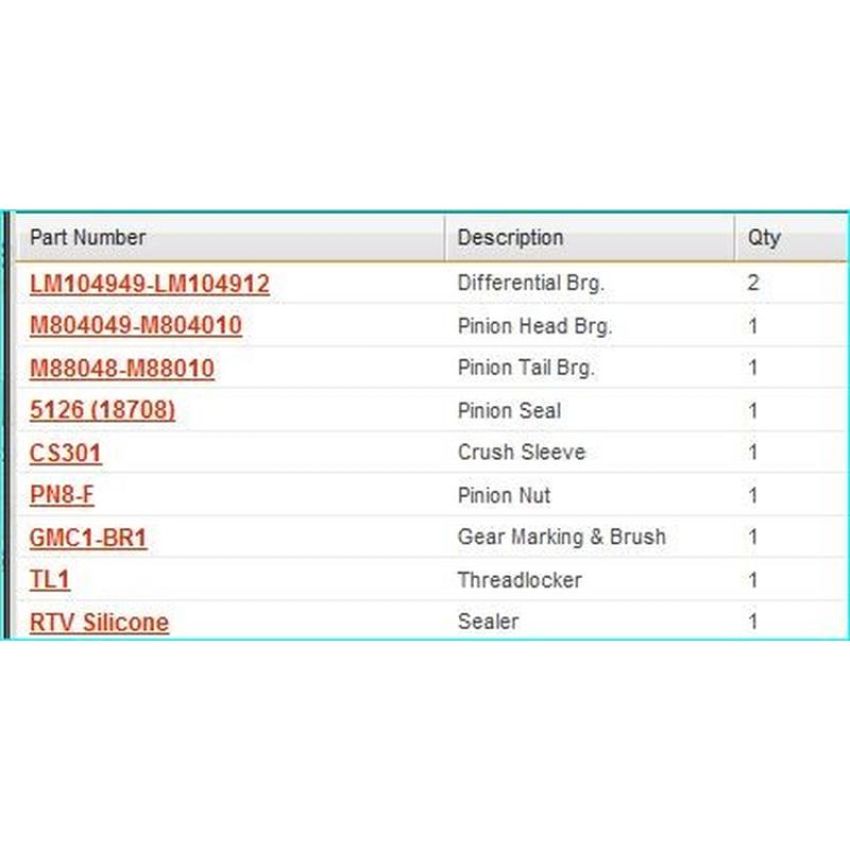 TIMKEN DRK301 Differential Rebuild Kit