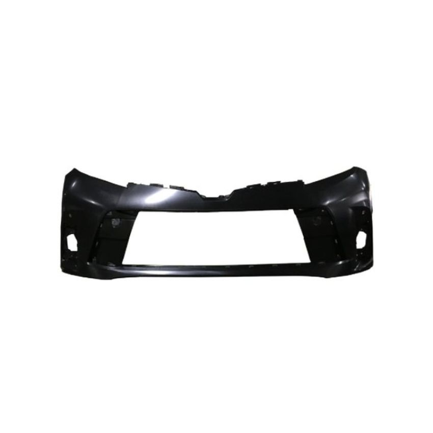 FRONT BUMPER COVER L|LE|XLE; W/O PARK DISTANCE SENSORS; PRIME TOYOTA SIENNA 18-20
