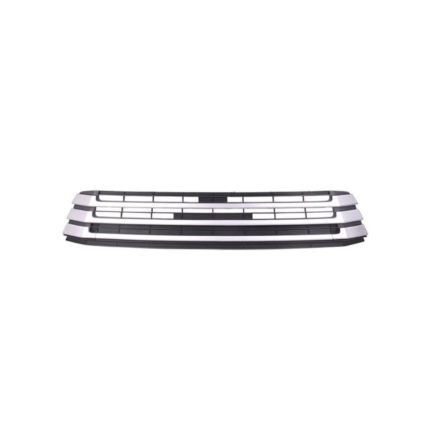 CAPA FRT BUMPER GRILLE W/O AROUND VIEW MONITOR; SILVER TOYOTA HIGHLANDER/HIGHLANDER HYBRD 17-19