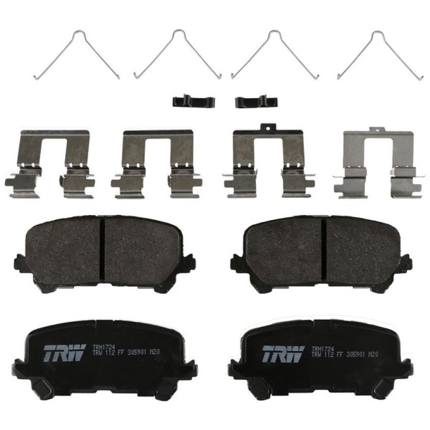 TRW PARTS TRH1724 TRW PREMIUM BRAKING - METALLIC BRAKE PAD SET - TRH1724