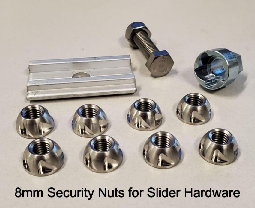 Tuff Stuff Overland TSSECBLT8MM SECURITY NUTS, 8MM