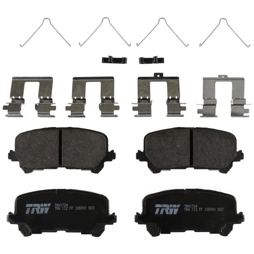 TRW PARTS TRH1724 TRW PREMIUM BRAKING - METALLIC BRAKE PAD SET - TRH1724