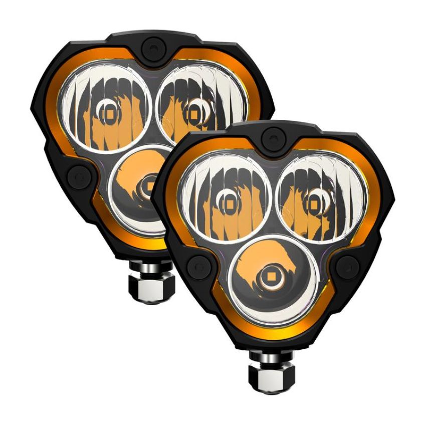 KC HiLiTES 97163 KC FLEX ERA 3 LED 3.5in Combo 2-Light Ditch System Jeep 392/Mojave
