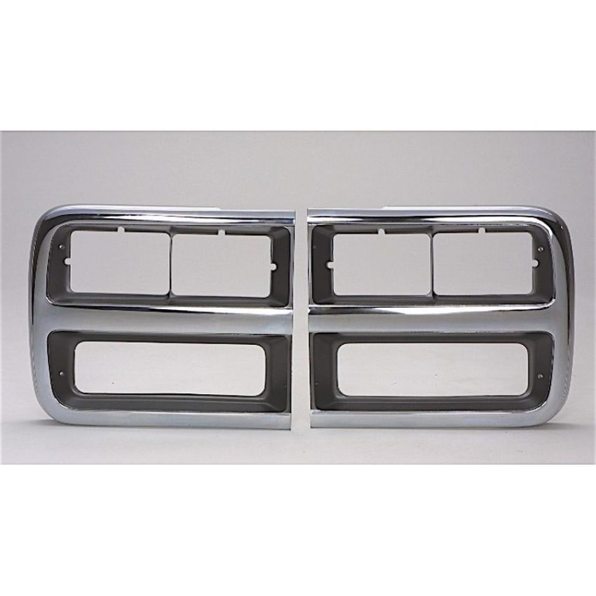 RH HEADLAMP DOOR CHR/DK ARG W/ DUAL RECT HEADLAMP CHEVY VAN 92-96