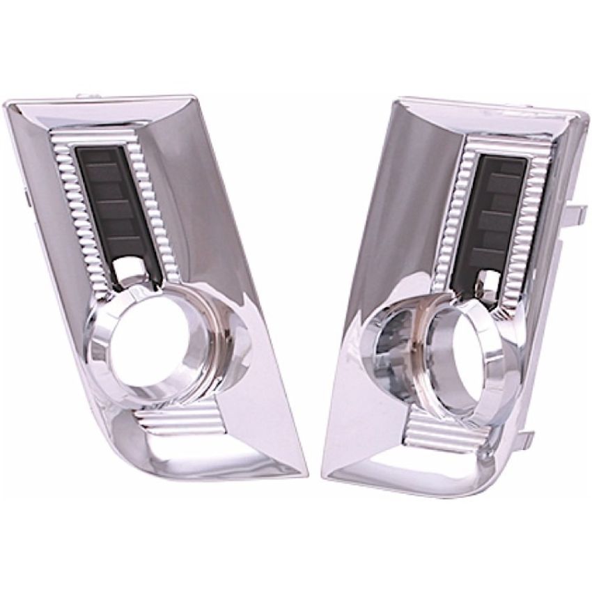 LH FRONT BUMPER INSERT FOG LMP BEZEL CHR TERRAIN 10-15
