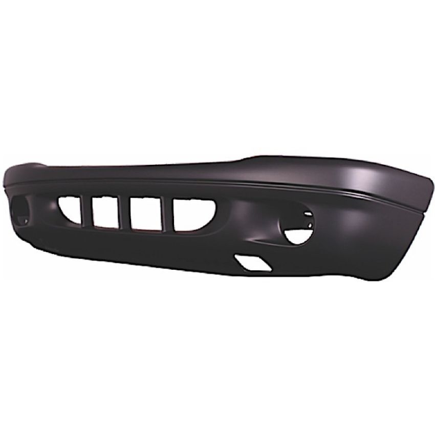 FRONT BUMPER COVER 1 PC DESIGNALN W/ FOG LAMP HOLES SMOOTH (P) DAKOTA 01-04; DURANGO 01-03