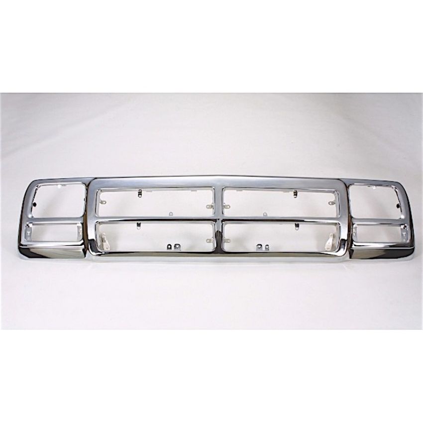 GRILLE FRAME CHR/BLK DODGE P/U 91-93; RAMCHARGER 91-91