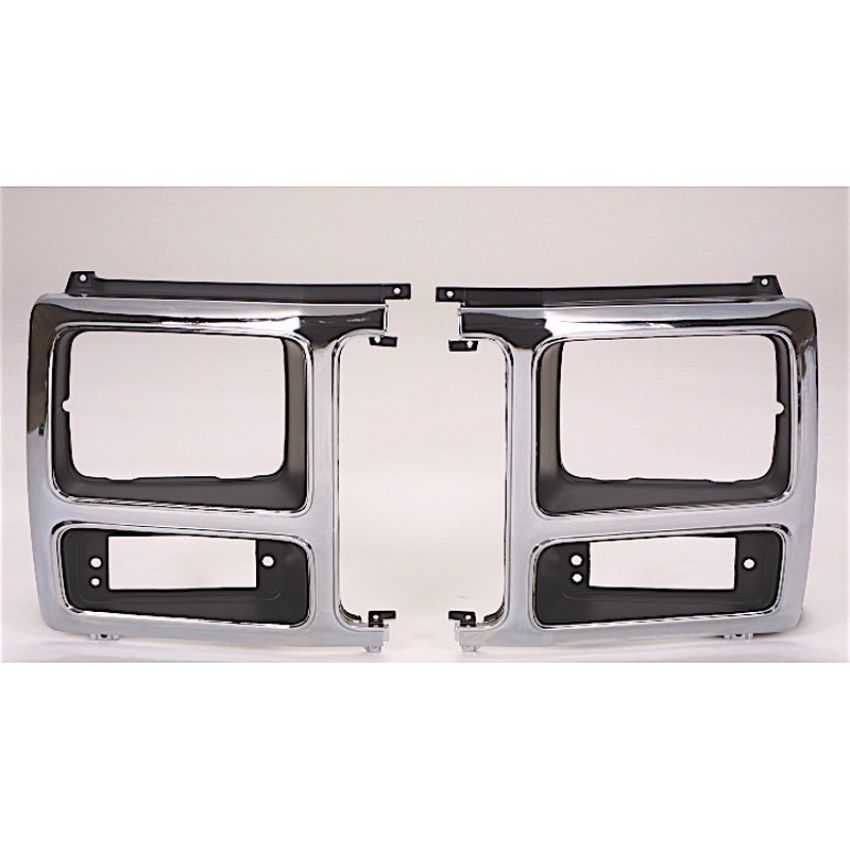 RH HEADLAMP DOOR CHR/BLK FORD P/U/BRONCO 80-86