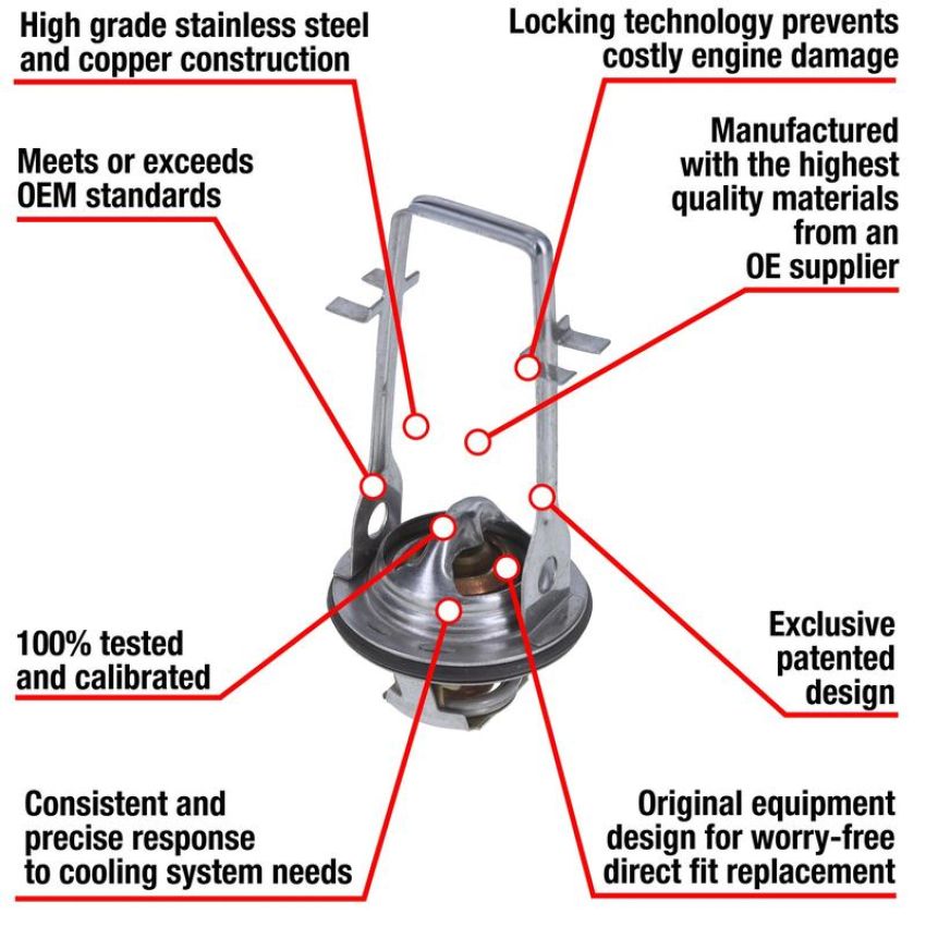 MotoRad 7211-160 Fail-Safe Thermostat-160 Degrees w/ Seal