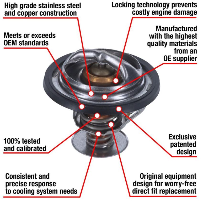 MotoRad 7307-180 Fail-Safe Thermostat-180 Degrees w/ Seal