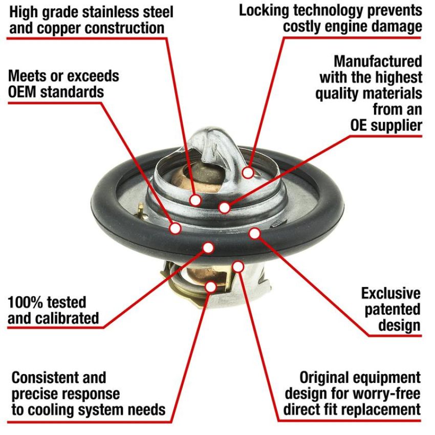 MotoRad 7333-180 Fail-Safe Thermostat-180 Degrees w/ Seal
