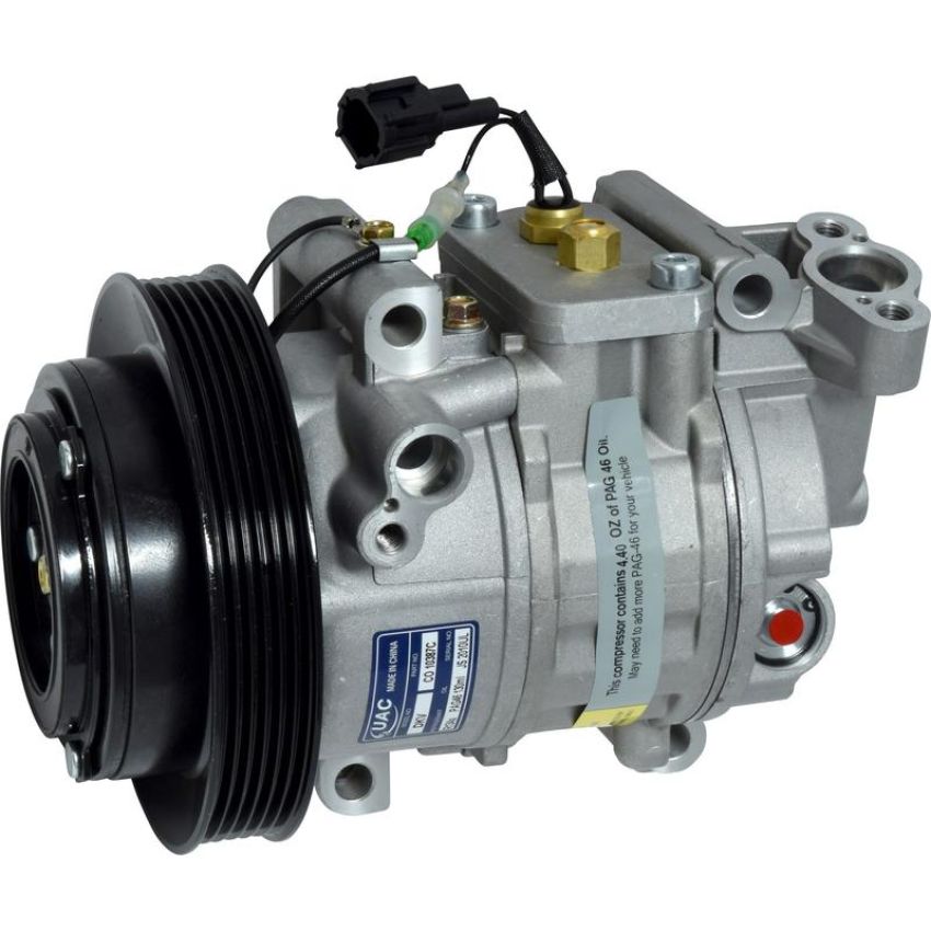 Universal Air Conditioning CO 10387C A/C Compressor -- UAC DKV14G Compressor Assembly
