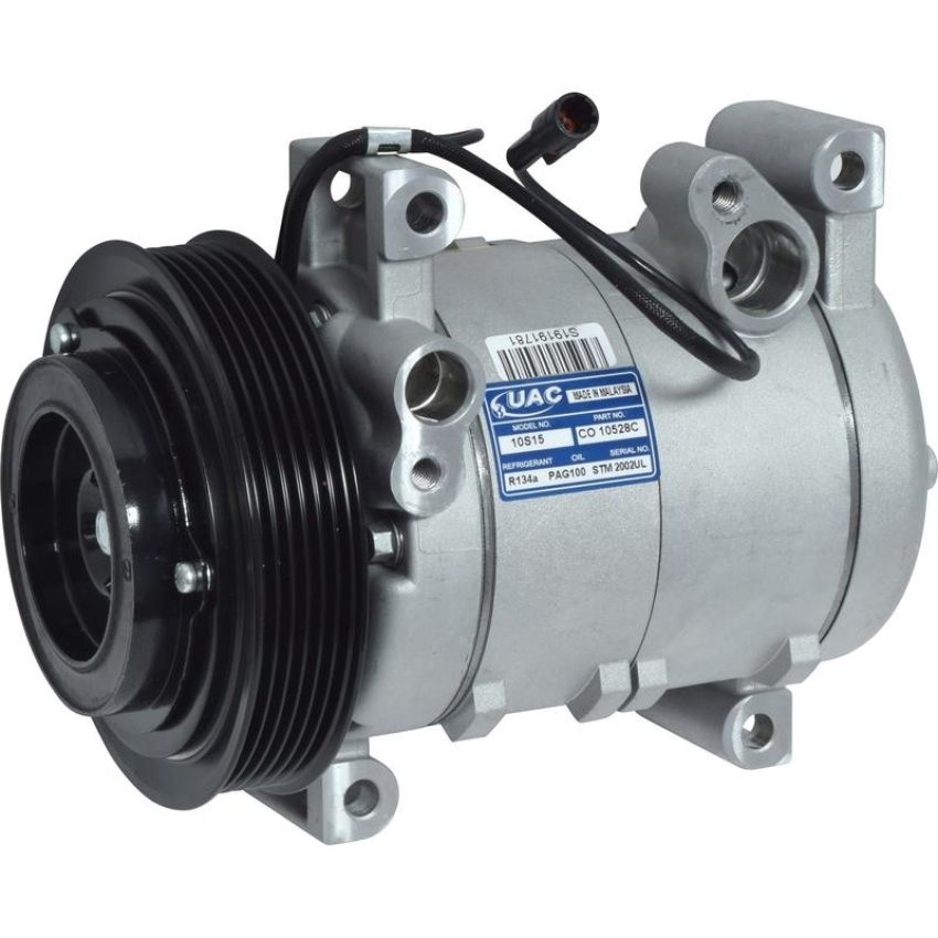 Universal Air Conditioning CO 10528C A/C Compressor -- UAC DKV14G Compressor Assembly