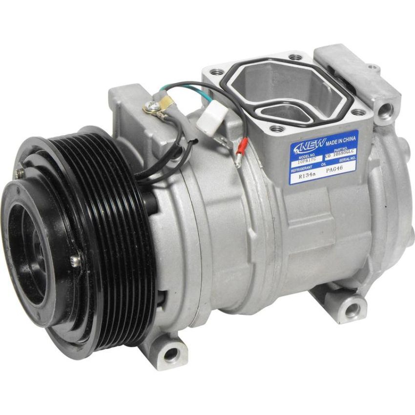 Universal Air Conditioning CO 10593GLC A/C Compressor -- UAC 10PA17C Compressor Assembly