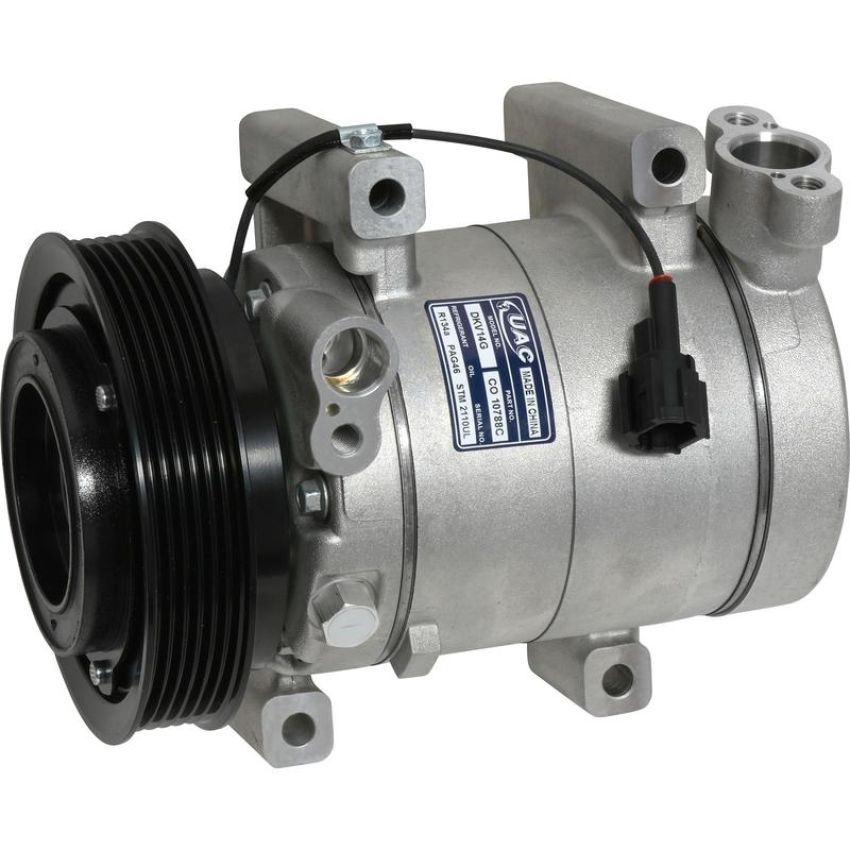 Universal Air Conditioning CO 10788C A/C Compressor -- UAC DKV14G Compressor Assembly
