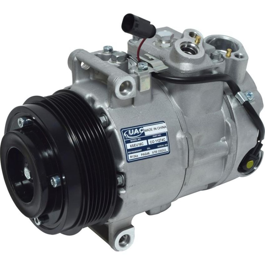 Universal Air Conditioning CO 11274C A/C Compressor -- UAC 6SEU16C Compressor Assembly