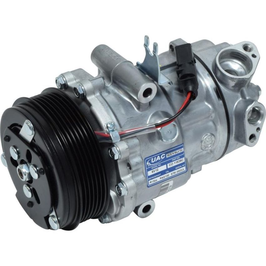 Universal Air Conditioning CO 11539C A/C Compressor -- UAC SD6V12 Compressor Assembly