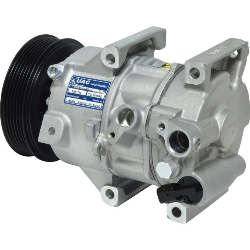 Universal Air Conditioning CO 29194C A/C Compressor -- UAC 6SEU14C Compressor Assembly