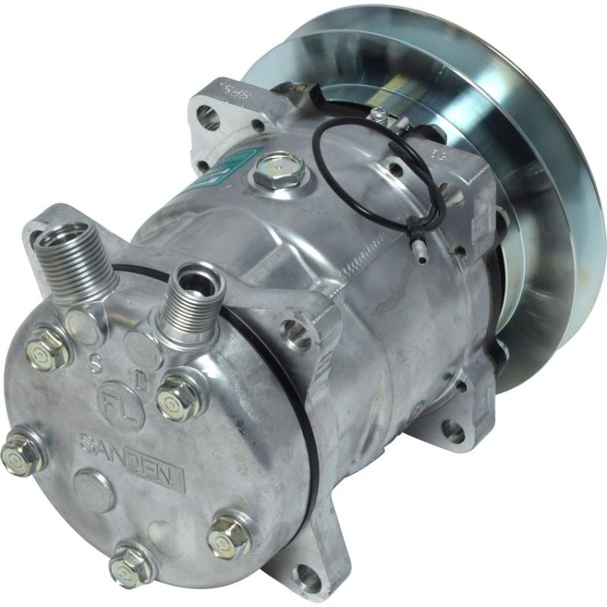 Universal Air Conditioning CO 6673 A/C Compressor -- Sanden SD5H14 Compressor Assembly