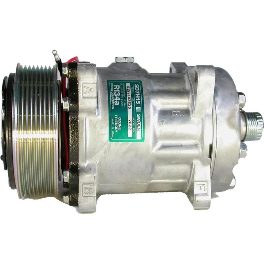 Universal Air Conditioning CO 7822 A/C Compressor -- Sanden SD7H15 Compressor Assembly
