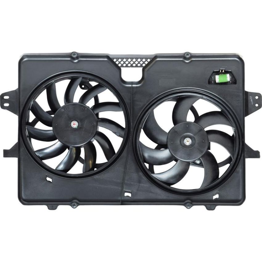 Universal Air Conditioning FA 50073C Dual Radiator and Condenser Fan Assembly -- Radiator-Condenser Fan Assy