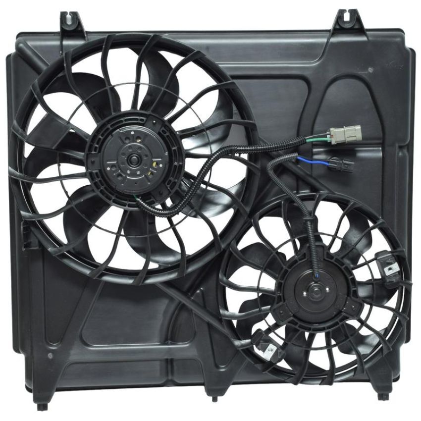 Universal Air Conditioning FA 50475C Dual Radiator and Condenser Fan Assembly -- Radiator-Condenser Fan Assy