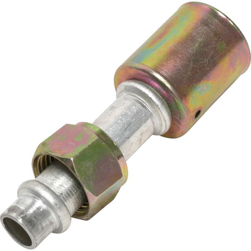 Universal Air Conditioning FT 0078C A/C Refrigerant Hose Fitting -- Aluminum Straight Female Oring Beadlock Fitting