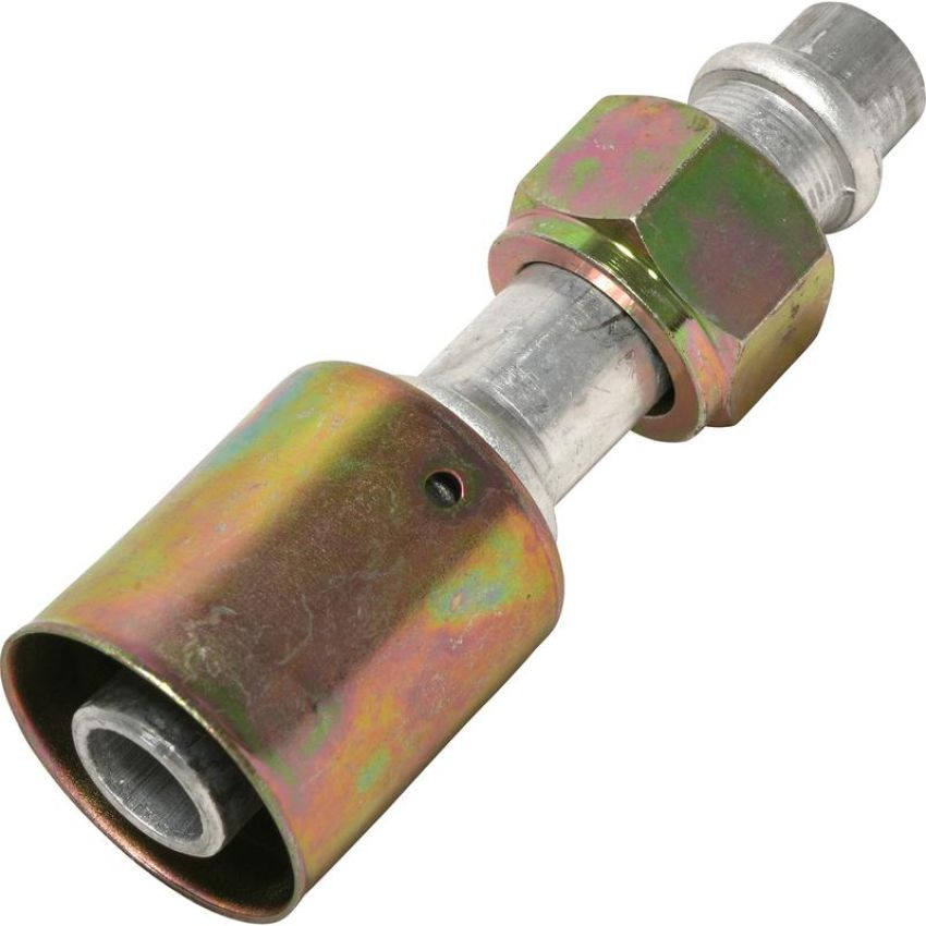 Universal Air Conditioning FT 0078C A/C Refrigerant Hose Fitting -- Aluminum Straight Female Oring Beadlock Fitting