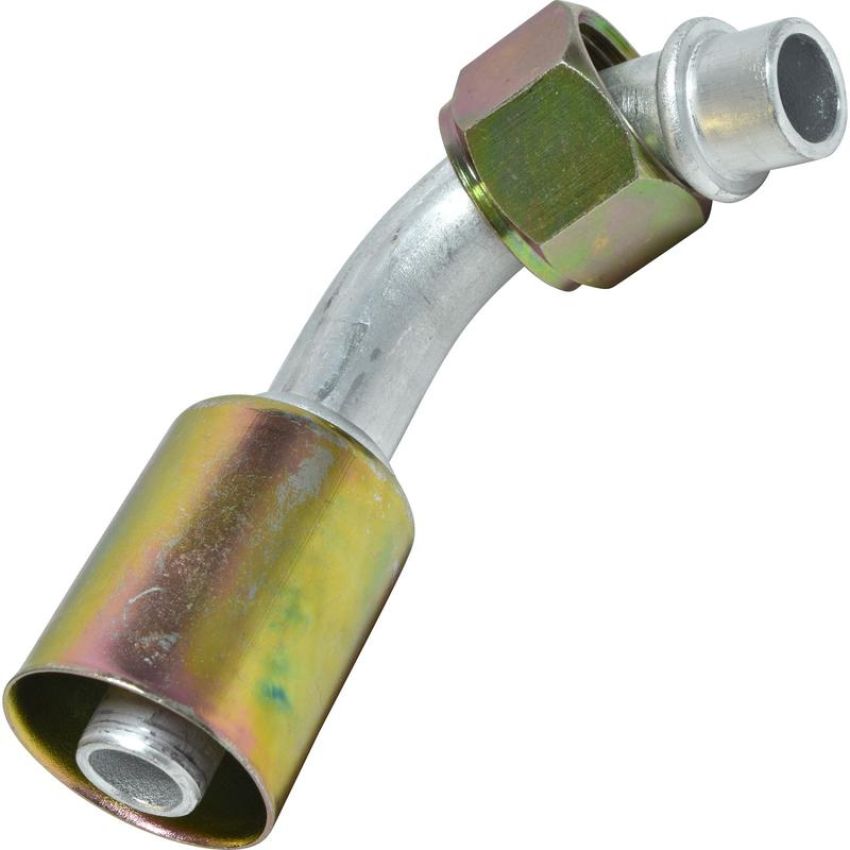 Universal Air Conditioning FT 0086C A/C Refrigerant Hose Fitting -- Aluminum 90Âº Male Oring Beadlock Fitting