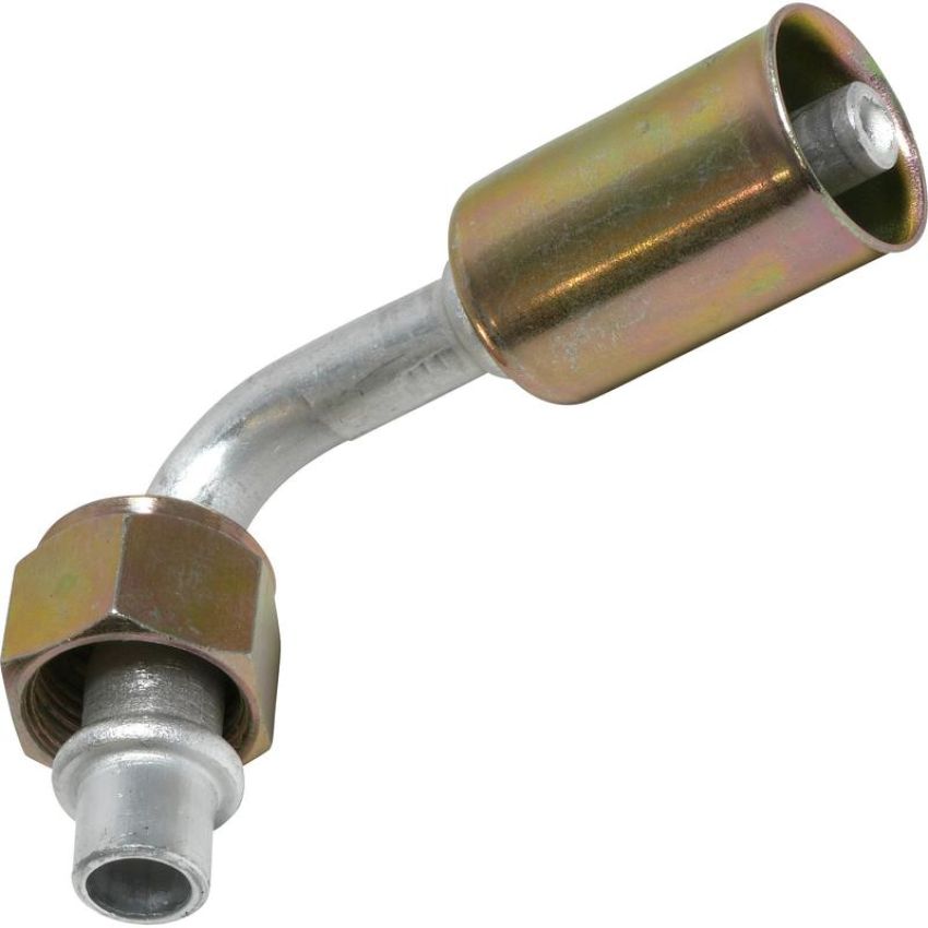 Universal Air Conditioning FT 0089C A/C Refrigerant Hose Fitting -- Aluminum 90Âº Male Oring Beadlock Fitting