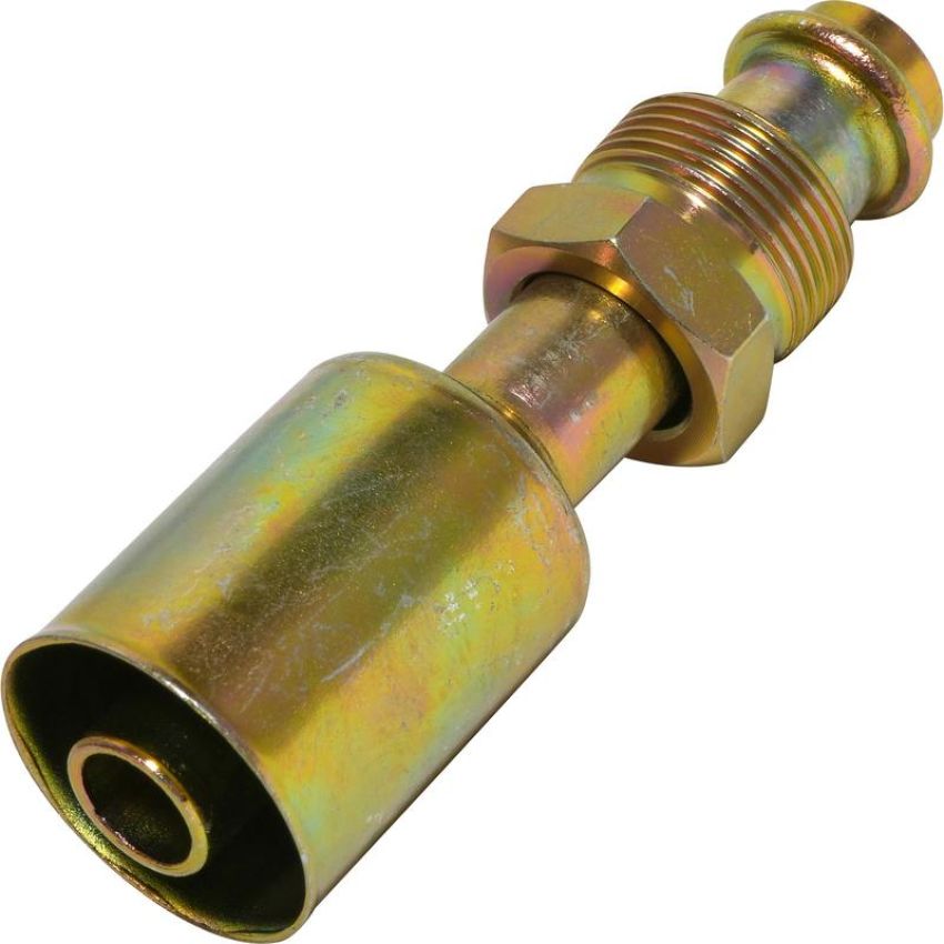 Universal Air Conditioning FT 0092SBC A/C Refrigerant Hose Fitting -- Steel Straight Male Oring Beadlock Fitting