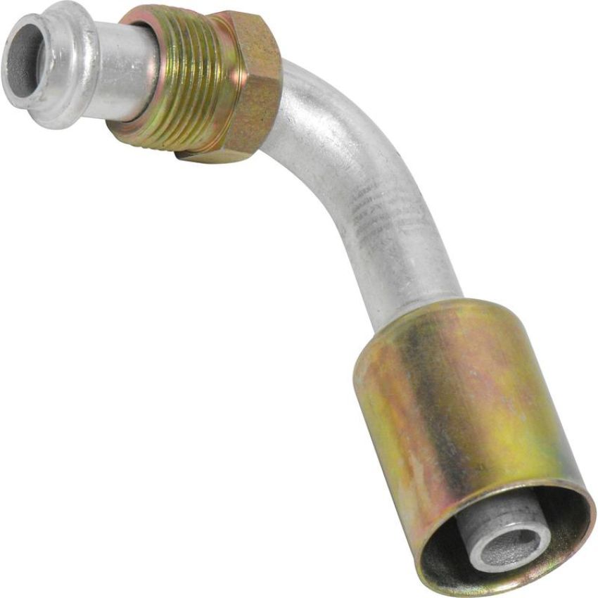 Universal Air Conditioning FT 0100C A/C Refrigerant Hose Fitting -- Aluminum 90Âº Male Oring Beadlock Fitting