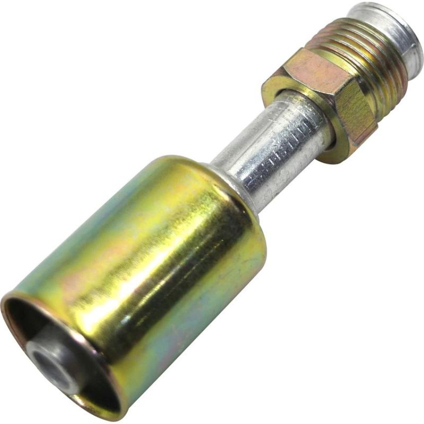 Universal Air Conditioning FT 0103C A/C Refrigerant Hose Fitting -- Aluminum Str. Male Insert Oring Beadlock Fitting