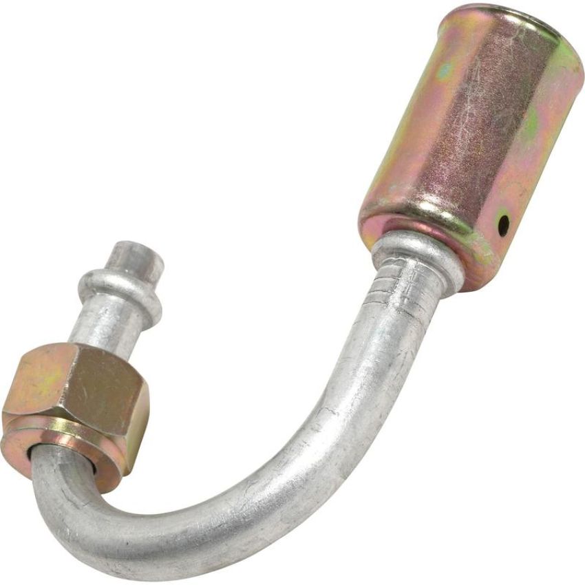 Universal Air Conditioning FT 0931C A/C Refrigerant Hose Fitting -- Aluminum U-Shape Female Oring Beadlock Fitting