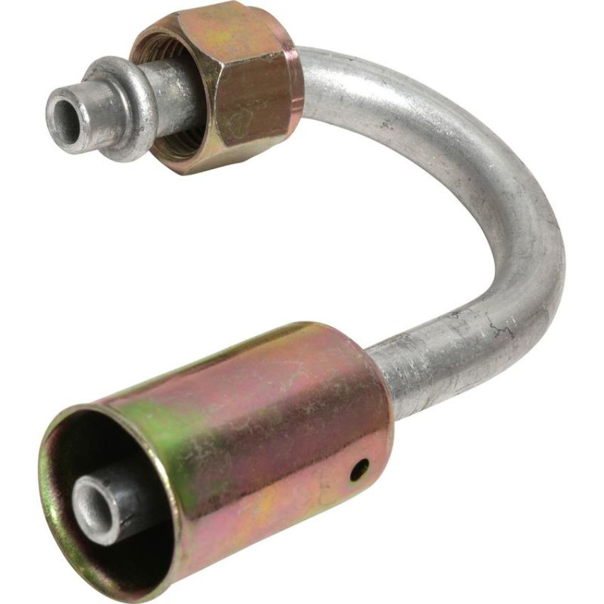 Universal Air Conditioning FT 0931C A/C Refrigerant Hose Fitting -- Aluminum U-Shape Female Oring Beadlock Fitting