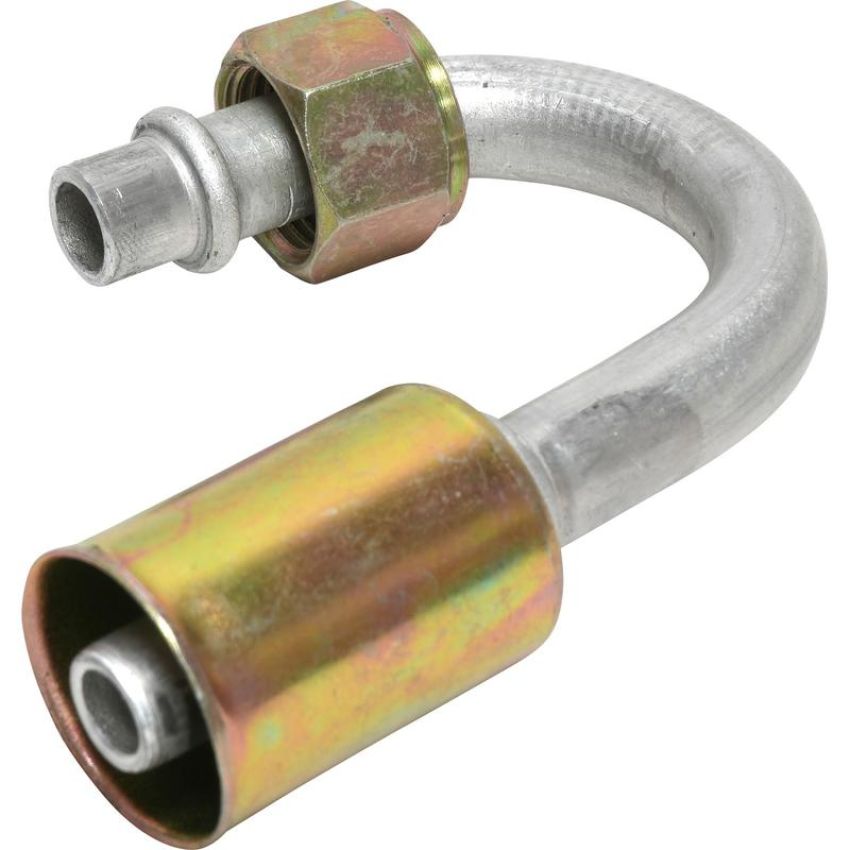 Universal Air Conditioning FT 0932C A/C Refrigerant Hose Fitting -- Aluminum U-Shape Female Oring Beadlock Fitting