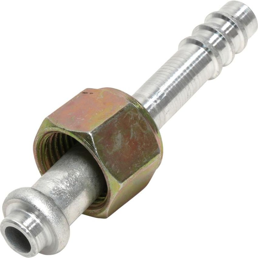 Universal Air Conditioning FT 1301C A/C Refrigerant Hose Fitting -- Aluminum Straight Female Oring Barb Fitting