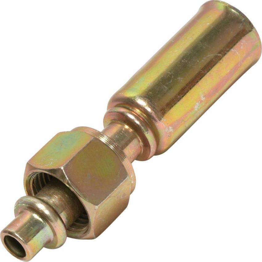 Universal Air Conditioning FT 1301SRBC A/C Refrigerant Hose Fitting -- Steel Straight Female Oring Beadlock Fitting