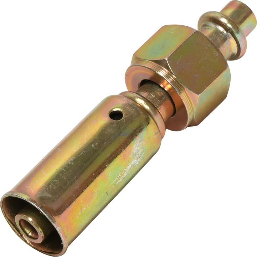 Universal Air Conditioning FT 1301SRBC A/C Refrigerant Hose Fitting -- Steel Straight Female Oring Beadlock Fitting
