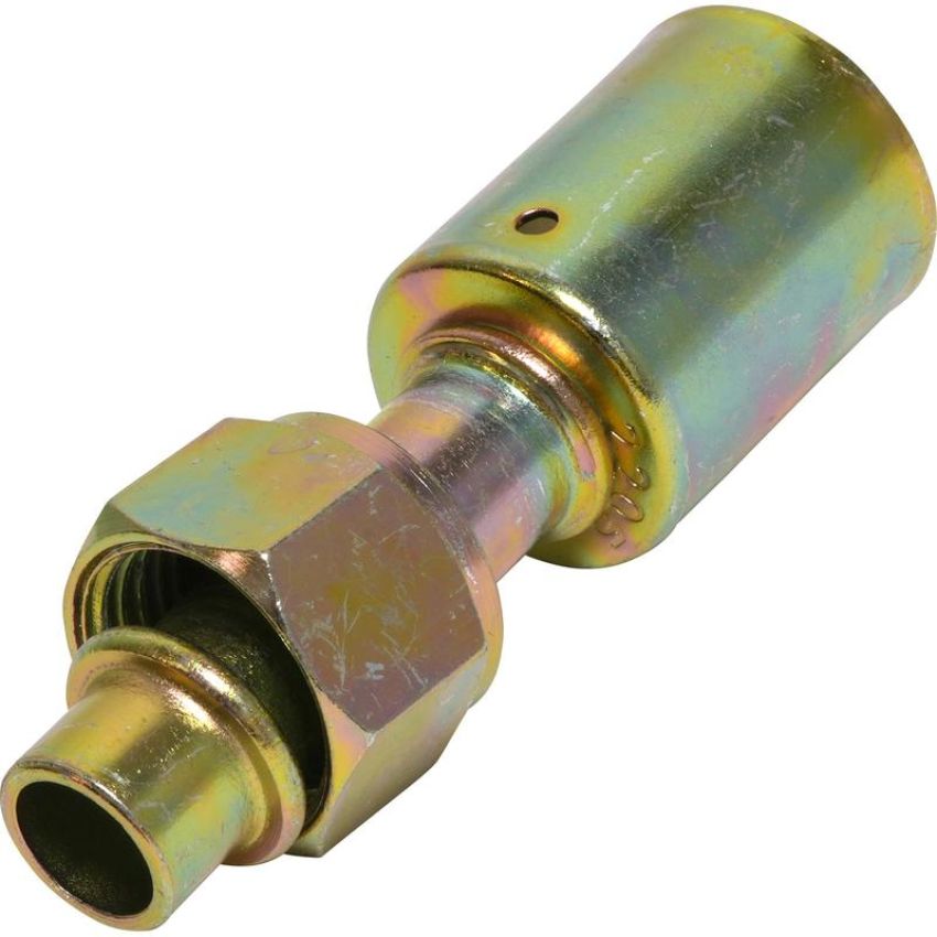 Universal Air Conditioning FT 1303SBC A/C Refrigerant Hose Fitting -- Steel Straight Female Oring Beadlock Fitting