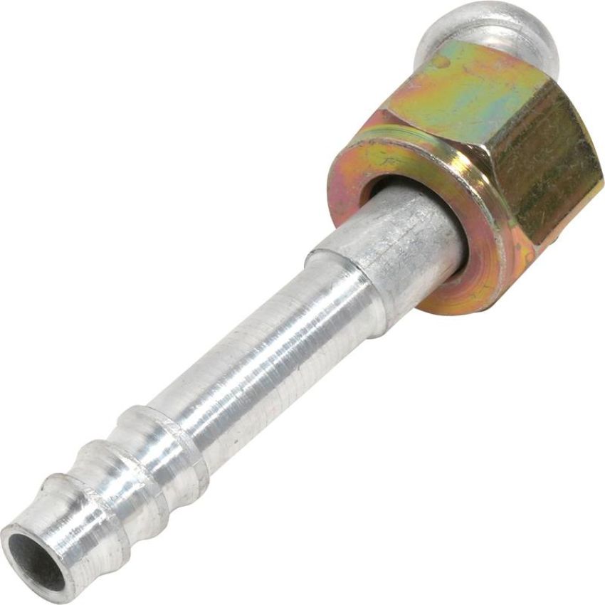 Universal Air Conditioning FT 1311C A/C Refrigerant Hose Fitting -- Aluminum 45Âº Female Oring Barb Fitting