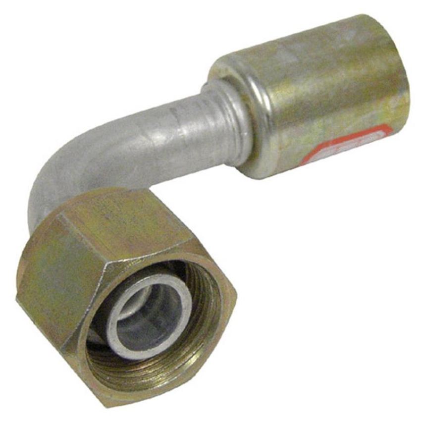 Universal Air Conditioning FT 1330C A/C Refrigerant Hose Fitting -- Aluminum 90Âº Female Oring Beadlock Fitting
