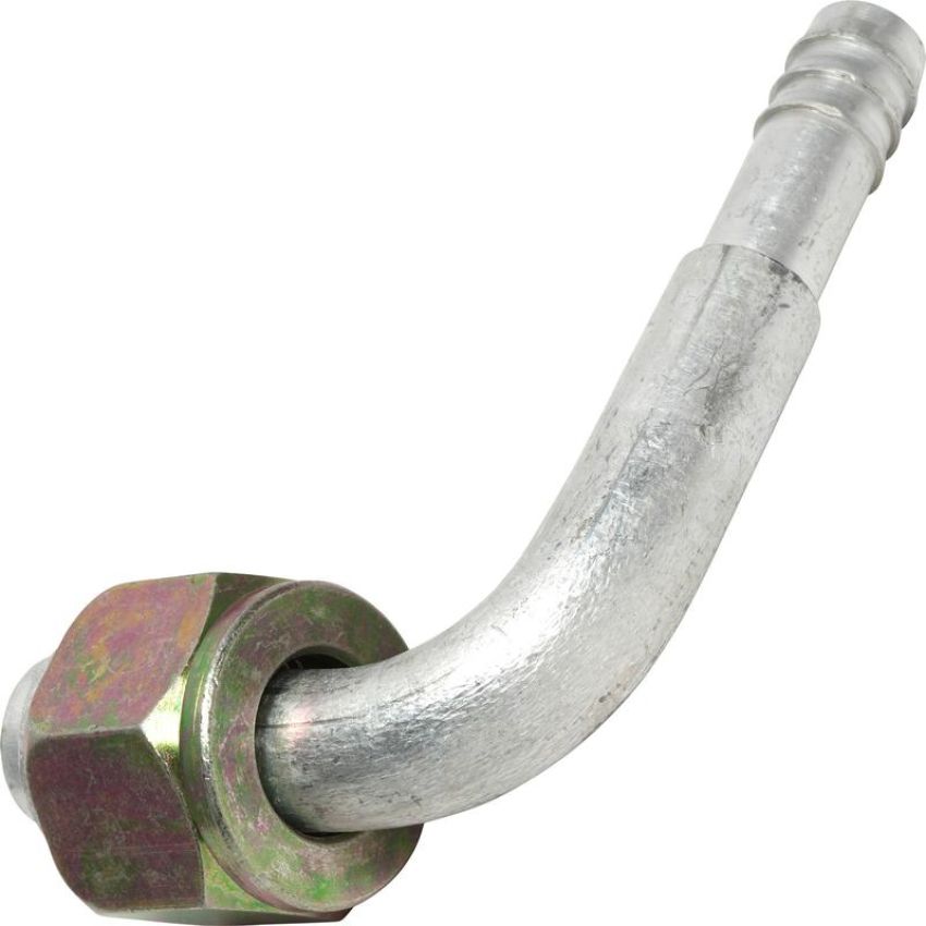 Universal Air Conditioning FT 1526C A/C Refrigerant Hose Fitting -- Aluminum 90Âº Female Oring Barb Fitting