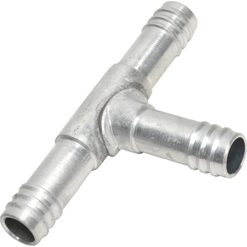 Universal Air Conditioning FT 1604C A/C Refrigerant Hose Fitting -- Aluminum T-Shape Barb Splicer Fitting