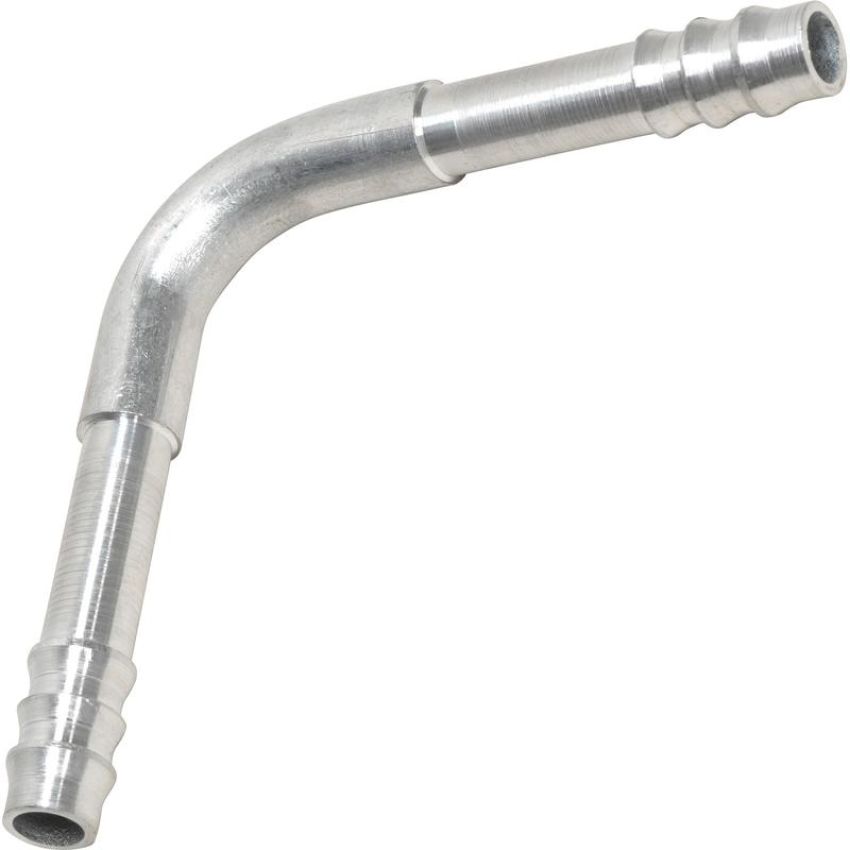Universal Air Conditioning FT 1611C A/C Refrigerant Hose Fitting -- Aluminum 90Âº Barb Splicer Fitting