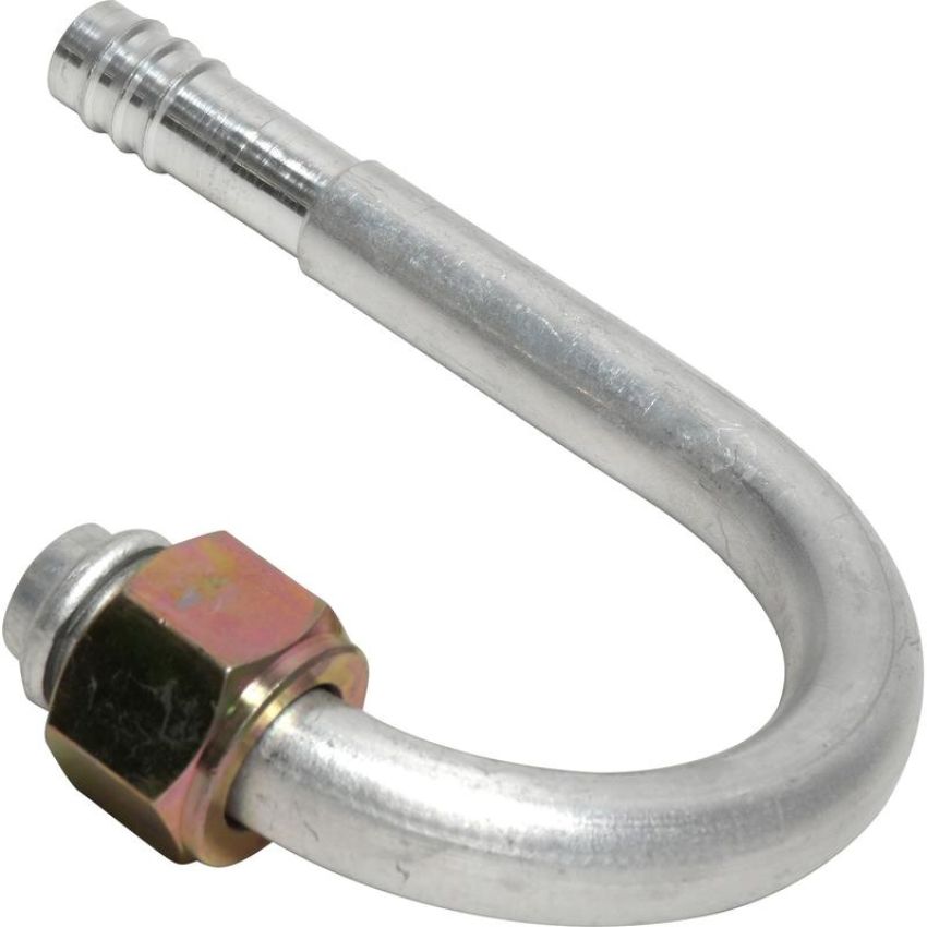 Universal Air Conditioning FT 1934C A/C Refrigerant Hose Fitting -- Aluminum U-Shape Female Oring Barb Fitting