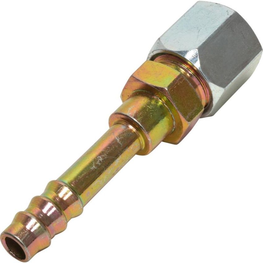 Universal Air Conditioning FT 2680C A/C Refrigerant Hose Fitting -- Steel Straight Compression Barb Fitting