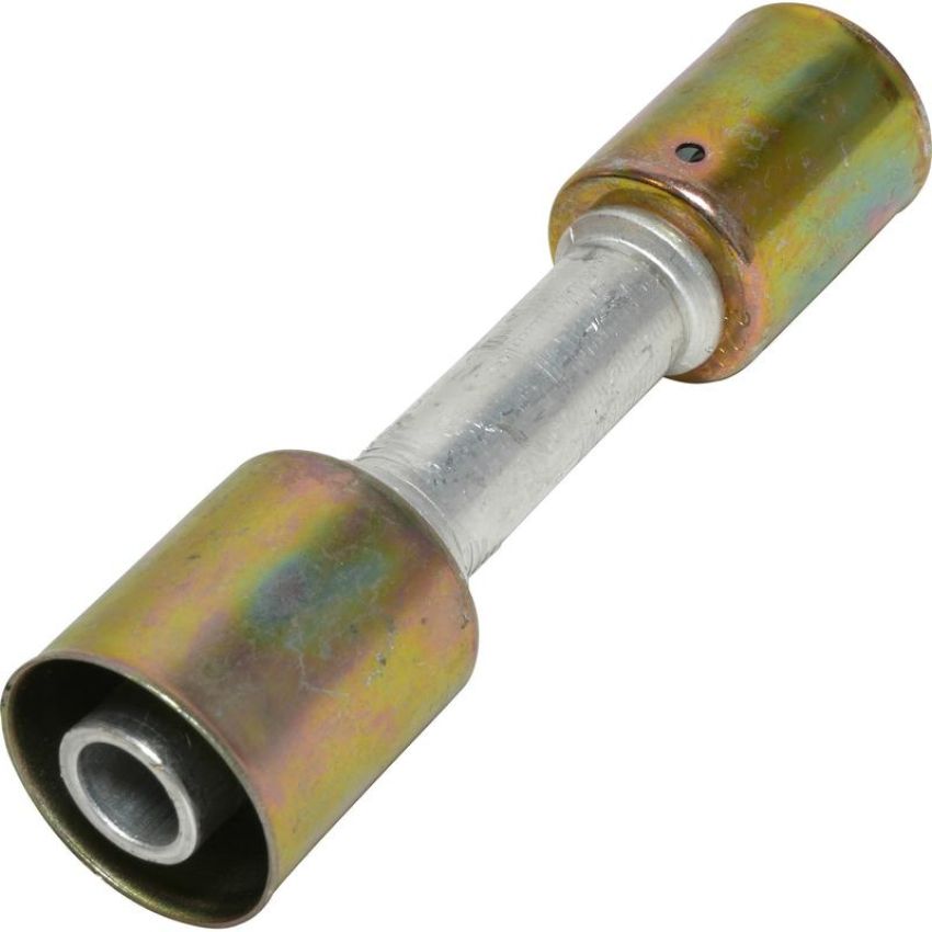 Universal Air Conditioning FT 6107C A/C Refrigerant Hose Fitting -- Aluminum Straight Beadlock Splicer Fitting