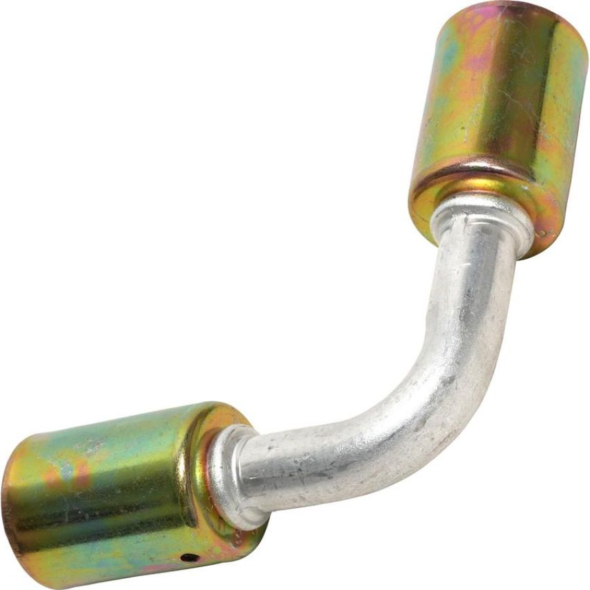 Universal Air Conditioning FT 6122C A/C Refrigerant Hose Fitting -- Aluminum 90Âº Beadlock Splicer Fitting
