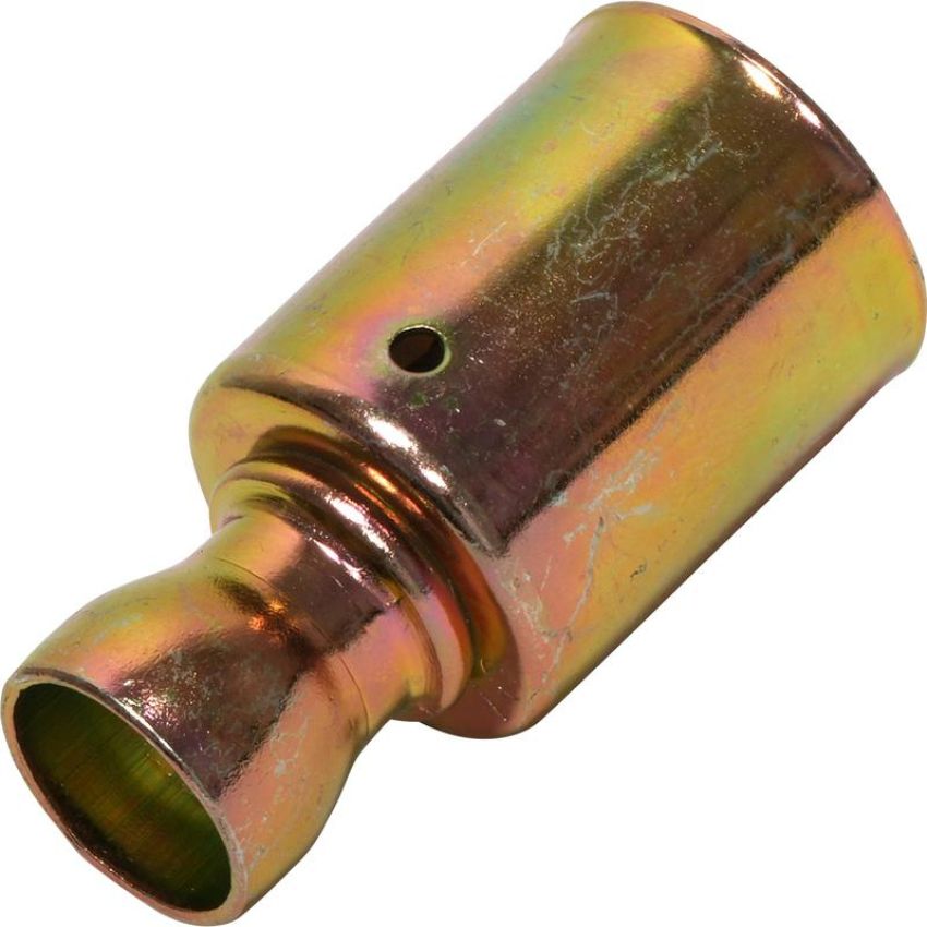Universal Air Conditioning FT 6603SBC A/C Refrigerant Hose Fitting -- Steel Straight Outer Weld-on Beadlock Fitting